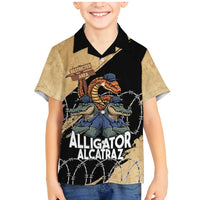 Alligator Alcatraz Family Matching Mermaid Dress and Hawaiian Shirt Gator and Python Restricted Area - Wonder Print Shop