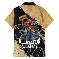Alligator Alcatraz Family Matching Tank Maxi Dress and Hawaiian Shirt Gator and Python Restricted Area - Wonder Print Shop