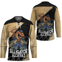 Alligator Alcatraz Hockey Jersey Gator and Python Restricted Area - Wonder Print Shop