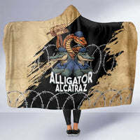 Alligator Alcatraz Hooded Blanket Gator and Python Restricted Area - Wonder Print Shop