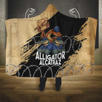 Alligator Alcatraz Hooded Blanket Gator and Python Restricted Area - Wonder Print Shop