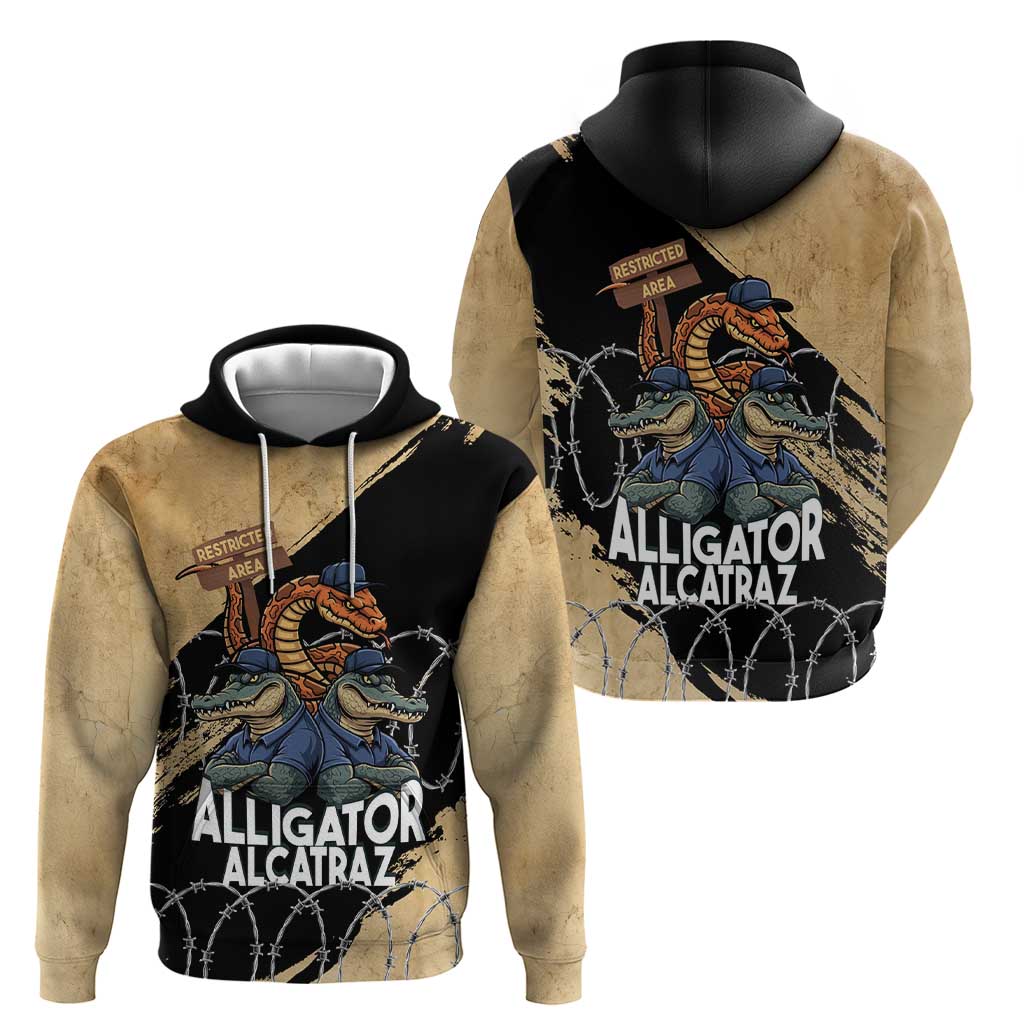 Alligator Alcatraz Hoodie Gator and Python Restricted Area - Wonder Print Shop