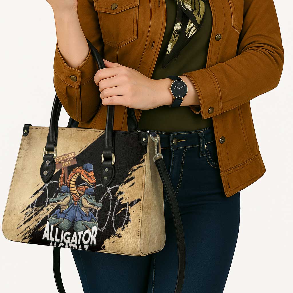 Alligator Alcatraz Leather Bag Gator and Python Restricted Area - Wonder Print Shop