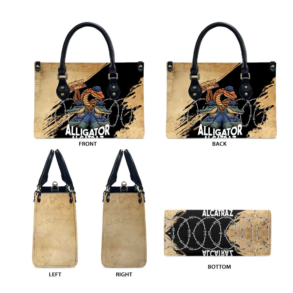 Alligator Alcatraz Leather Bag Gator and Python Restricted Area - Wonder Print Shop