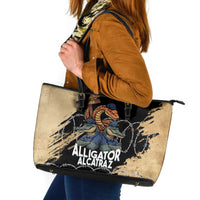 Alligator Alcatraz Leather Tote Bag Gator and Python Restricted Area - Wonder Print Shop