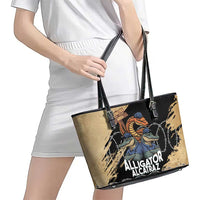 Alligator Alcatraz Leather Tote Bag Gator and Python Restricted Area - Wonder Print Shop