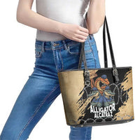 Alligator Alcatraz Leather Tote Bag Gator and Python Restricted Area - Wonder Print Shop