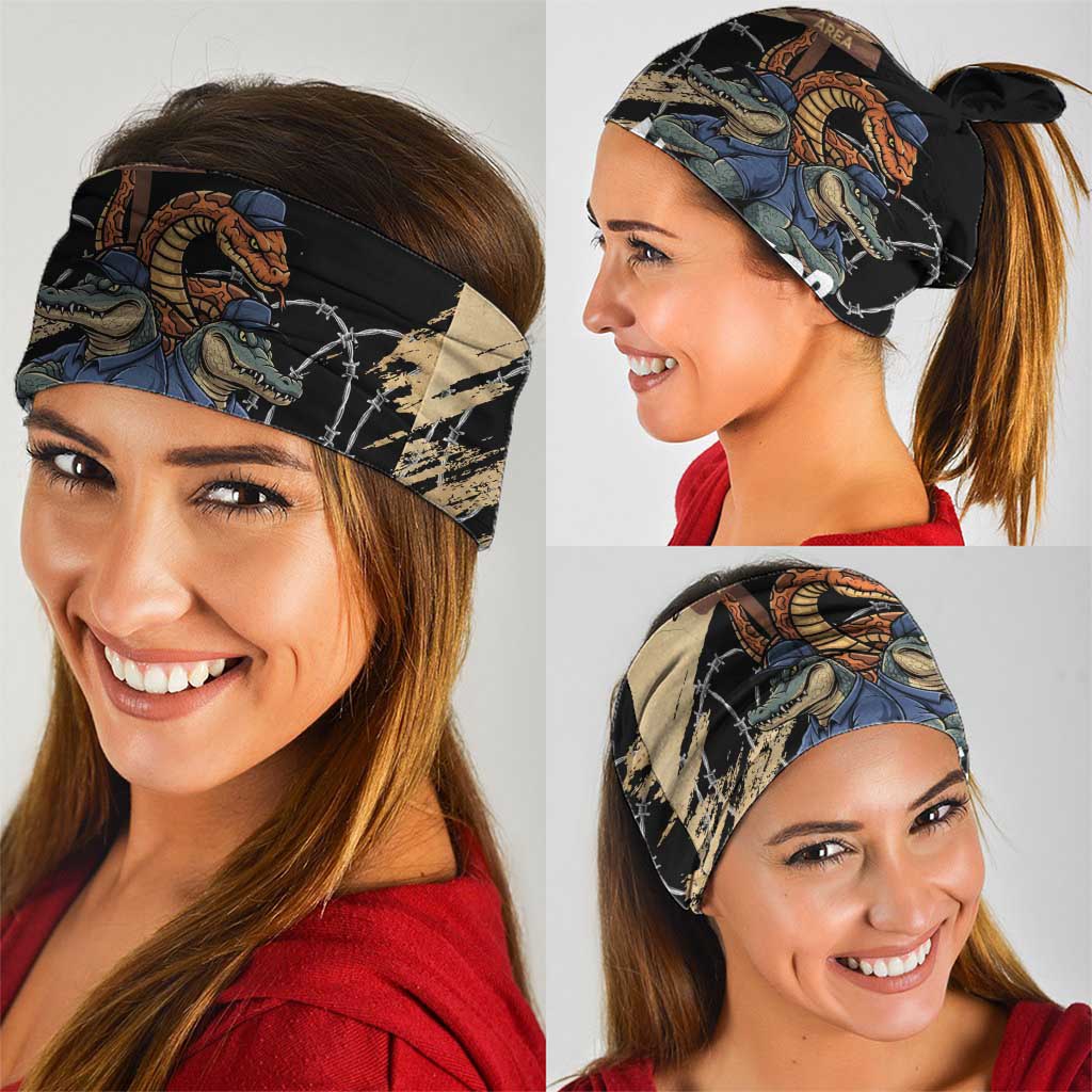 Alligator Alcatraz Neck Gaiter Gator and Python Restricted Area - Wonder Print Shop