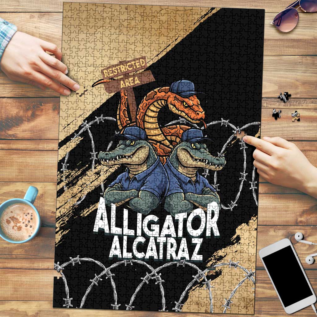 Alligator Alcatraz Puzzle Gator and Python Restricted Area - Wonder Print Shop