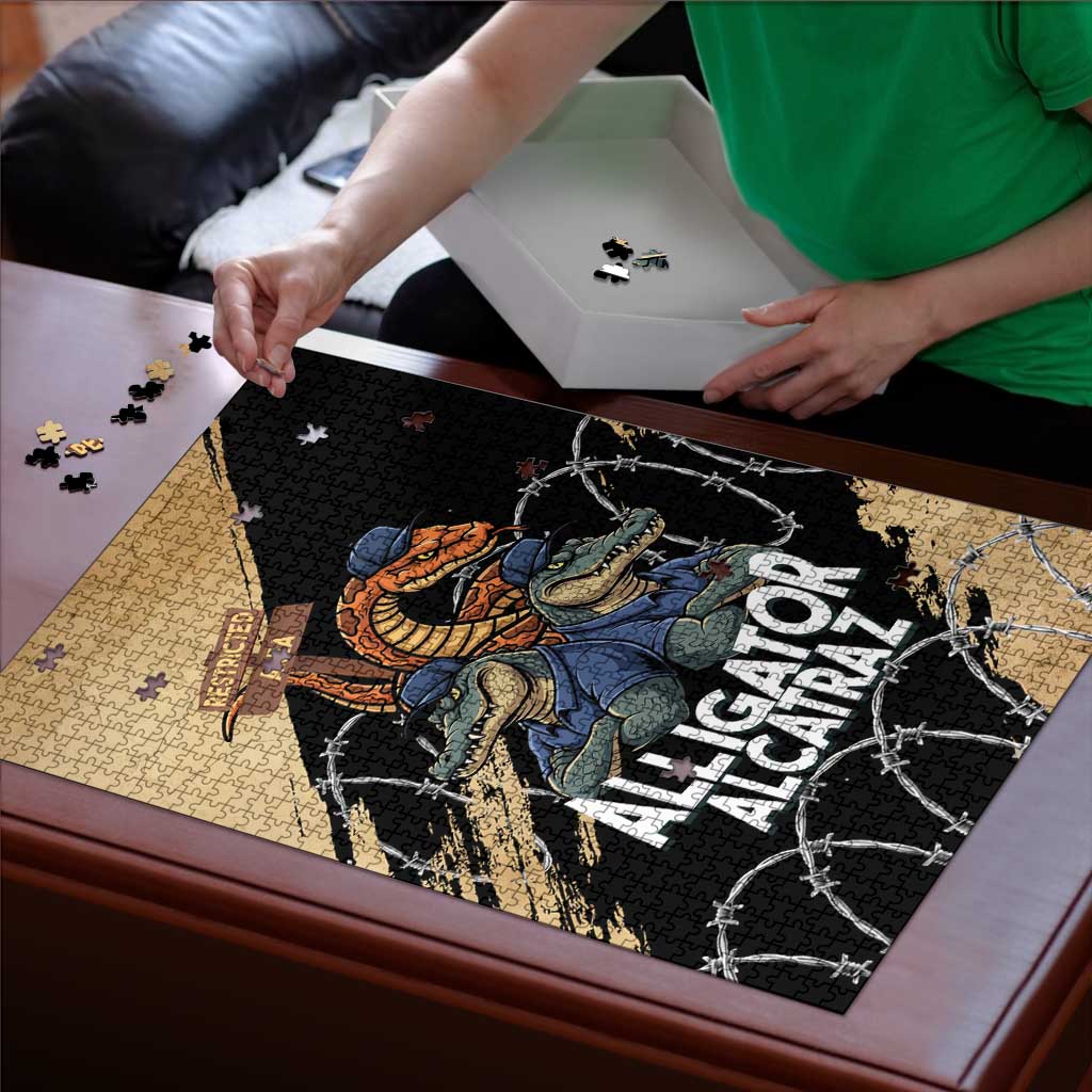 Alligator Alcatraz Puzzle Gator and Python Restricted Area - Wonder Print Shop