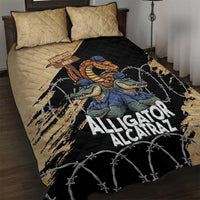 Alligator Alcatraz Quilt Bed Set Gator and Python Restricted Area - Wonder Print Shop