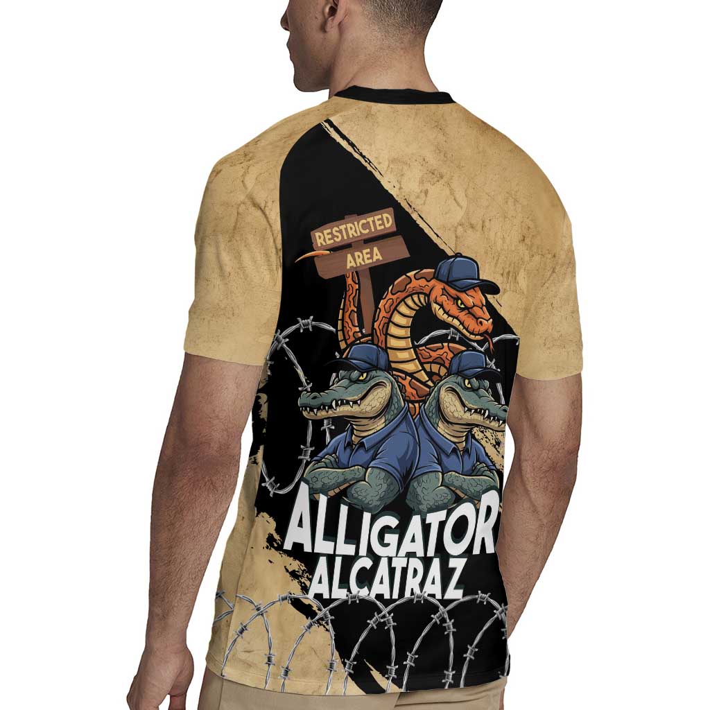 Alligator Alcatraz Rugby Jersey Gator and Python Restricted Area - Wonder Print Shop