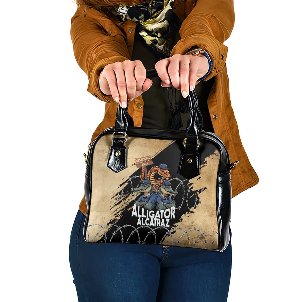 Alligator Alcatraz Shoulder Handbag Gator and Python Restricted Area - Wonder Print Shop