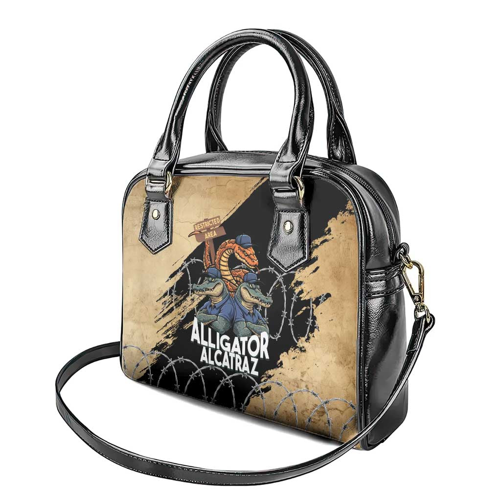 Alligator Alcatraz Shoulder Handbag Gator and Python Restricted Area - Wonder Print Shop
