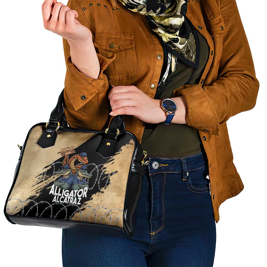 Alligator Alcatraz Shoulder Handbag Gator and Python Restricted Area - Wonder Print Shop