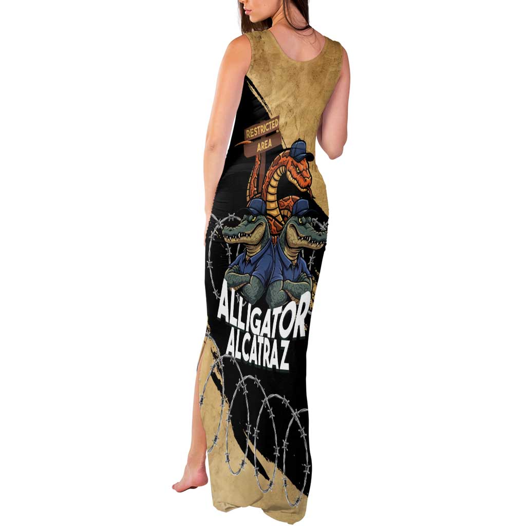 Alligator Alcatraz Tank Maxi Dress Gator and Python Restricted Area - Wonder Print Shop