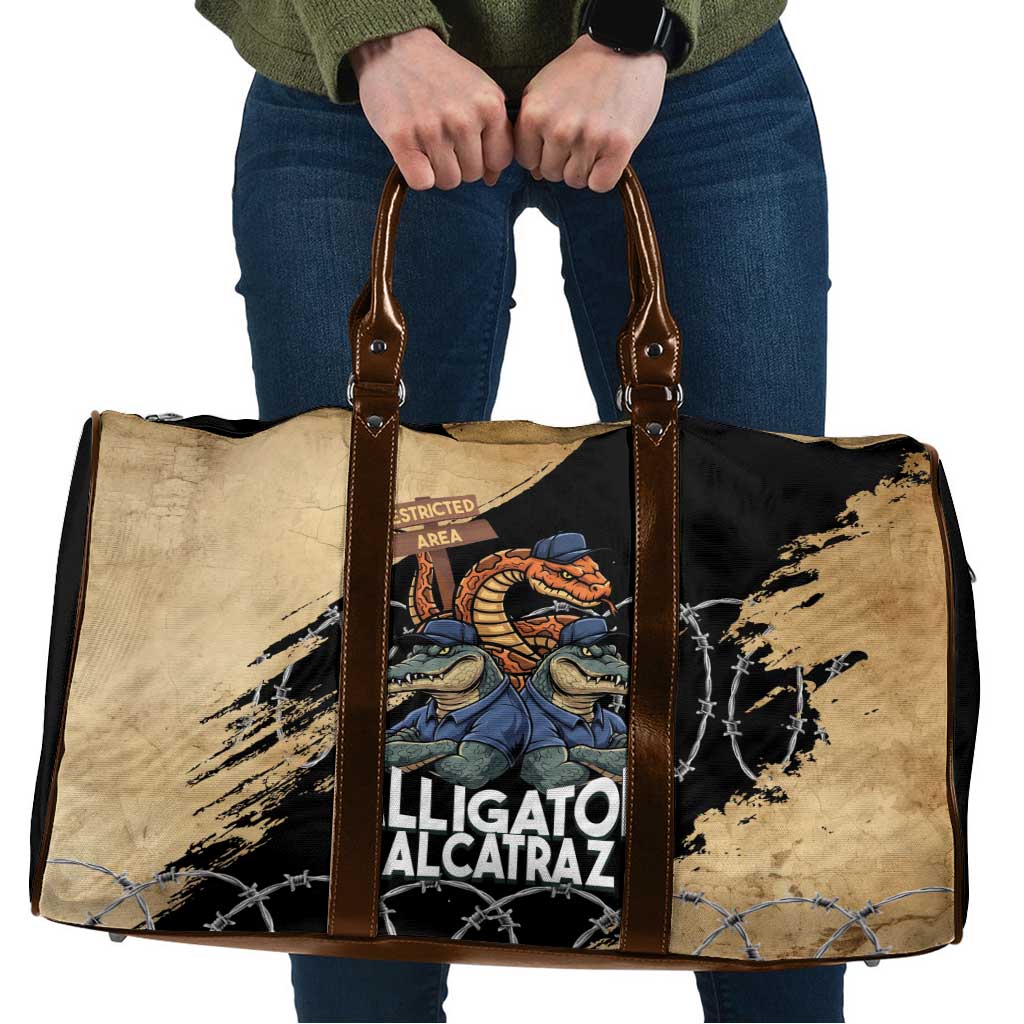 Alligator Alcatraz Travel Bag Gator and Python Restricted Area - Wonder Print Shop