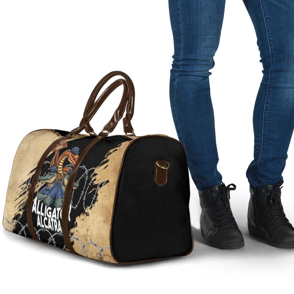Alligator Alcatraz Travel Bag Gator and Python Restricted Area - Wonder Print Shop