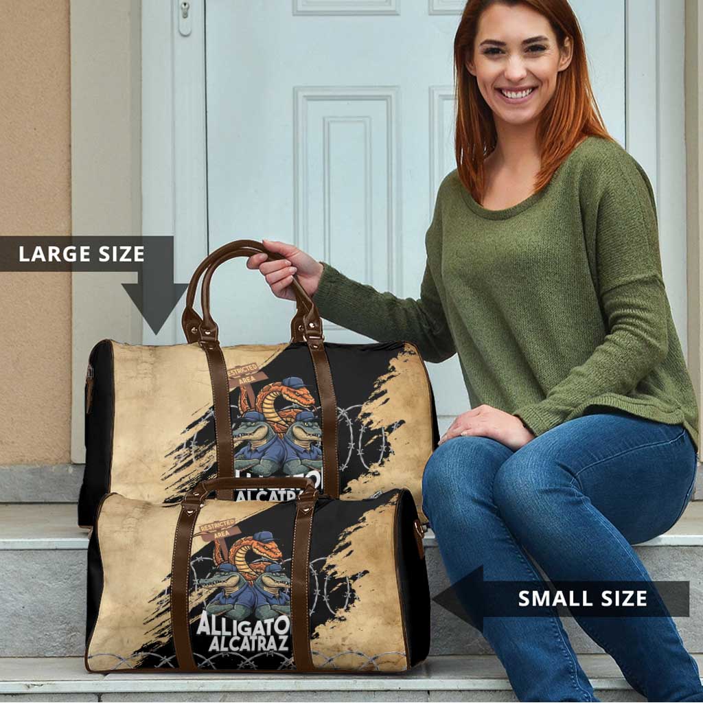 Alligator Alcatraz Travel Bag Gator and Python Restricted Area - Wonder Print Shop