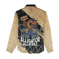 Alligator Alcatraz Women Casual Shirt Gator and Python Restricted Area - Wonder Print Shop