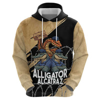 Alligator Alcatraz Zip Hoodie Gator and Python Restricted Area - Wonder Print Shop
