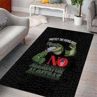 Protect The Everglades Area Rug Gator No Alligator Alcatraz - Wonder Print Shop