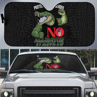 Protect The Everglades Auto Sun Shade Gator No Alligator Alcatraz - Wonder Print Shop