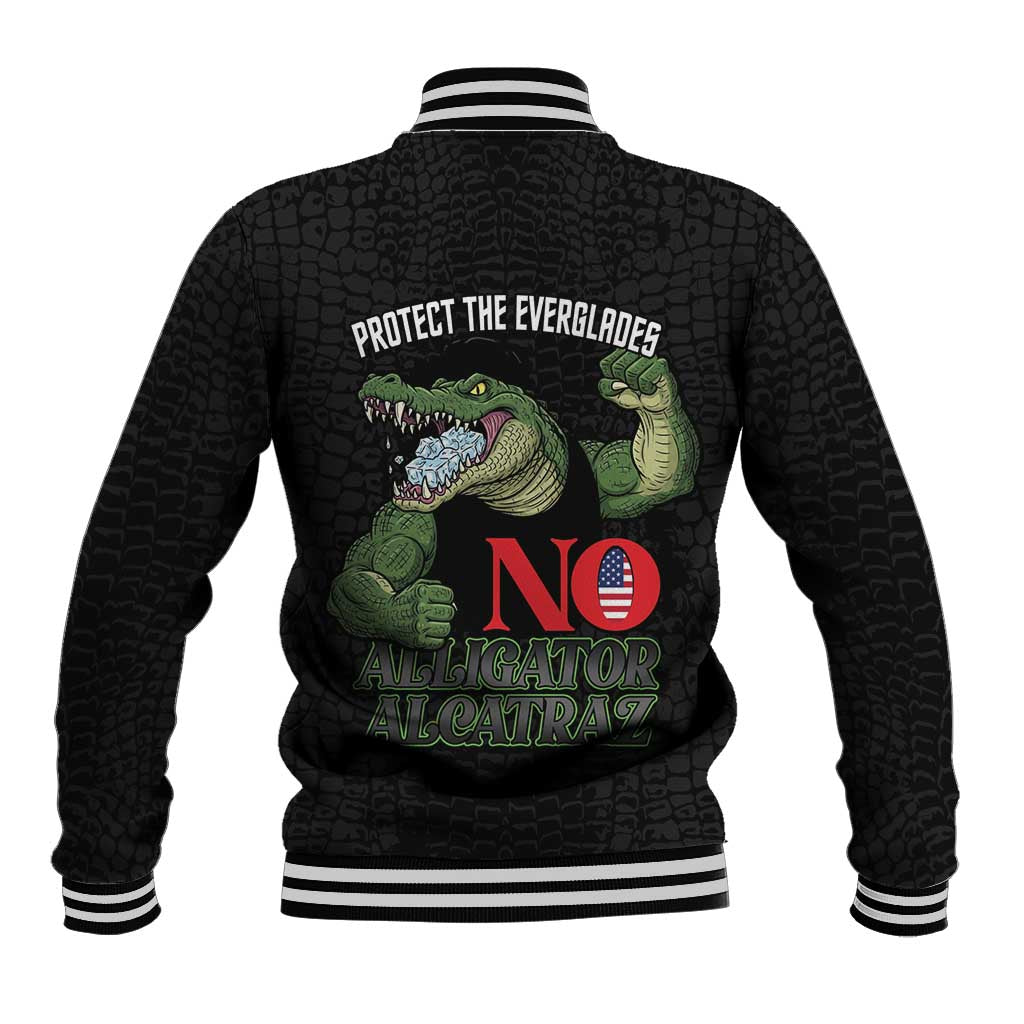 Protect The Everglades Baseball Jacket Gator No Alligator Alcatraz - Wonder Print Shop