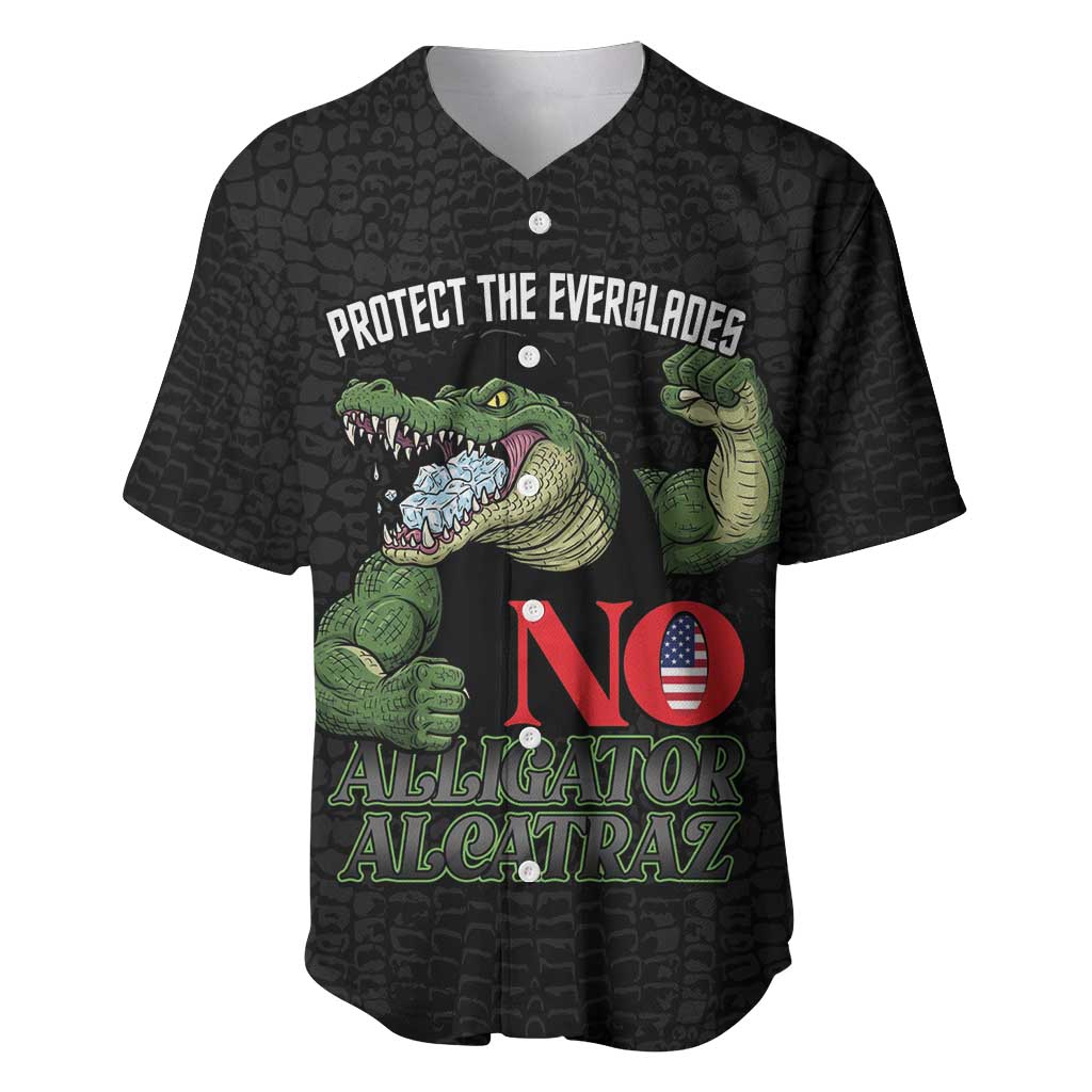 Protect The Everglades Baseball Jersey Gator No Alligator Alcatraz - Wonder Print Shop