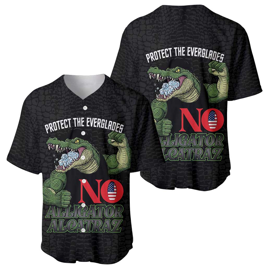 Protect The Everglades Baseball Jersey Gator No Alligator Alcatraz - Wonder Print Shop