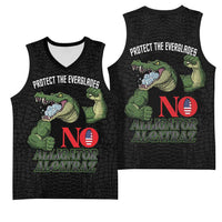Protect The Everglades Basketball Jersey Gator No Alligator Alcatraz - Wonder Print Shop