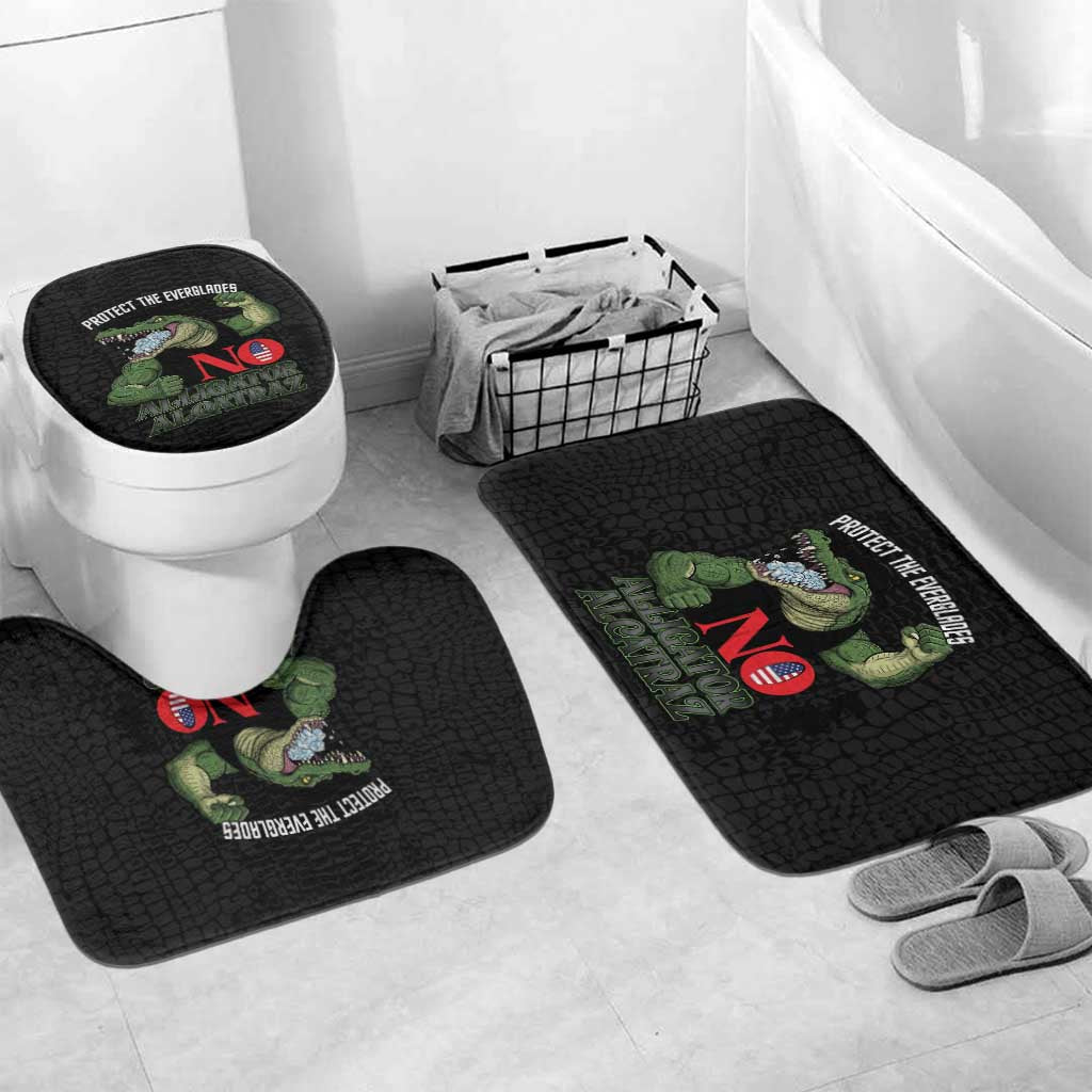 Protect The Everglades Bathroom Set Gator No Alligator Alcatraz - Wonder Print Shop