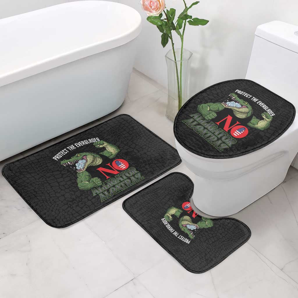 Protect The Everglades Bathroom Set Gator No Alligator Alcatraz - Wonder Print Shop
