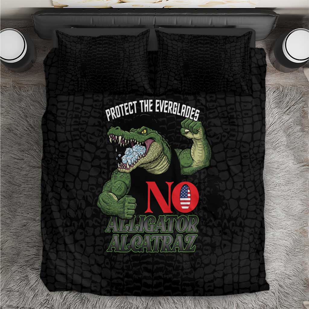 Protect The Everglades Bedding Set Gator No Alligator Alcatraz - Wonder Print Shop