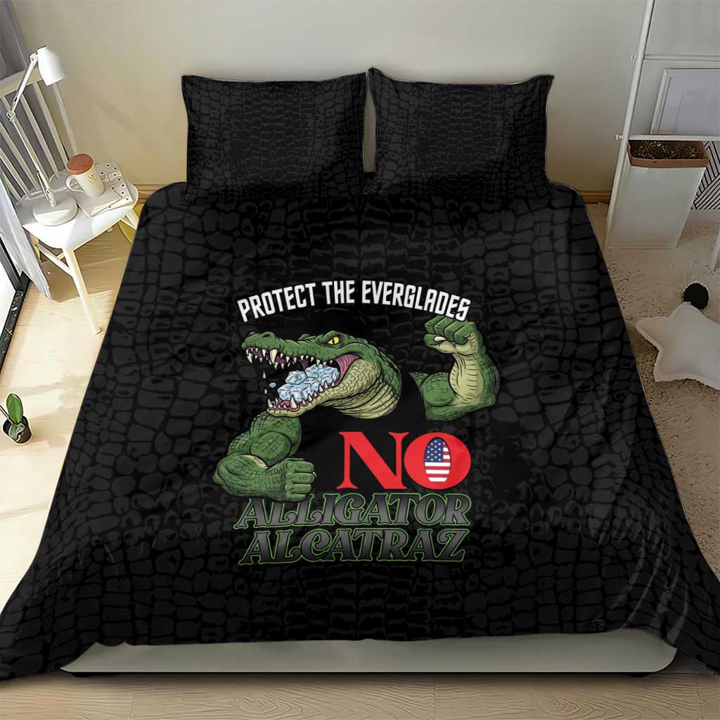 Protect The Everglades Bedding Set Gator No Alligator Alcatraz - Wonder Print Shop