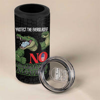 Protect The Everglades 4 in 1 Can Cooler Tumbler Gator No Alligator Alcatraz - Wonder Print Shop