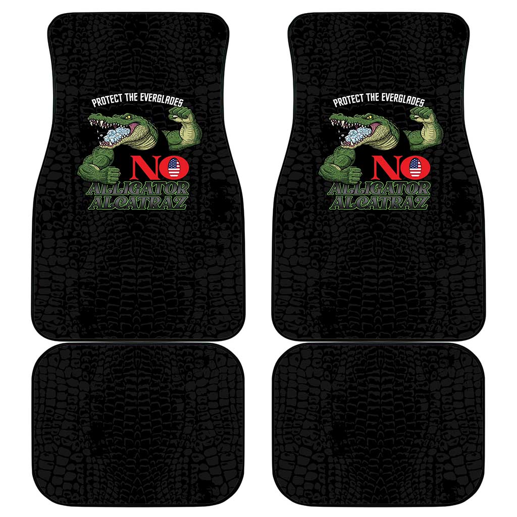 Protect The Everglades Car Mats Gator No Alligator Alcatraz - Wonder Print Shop