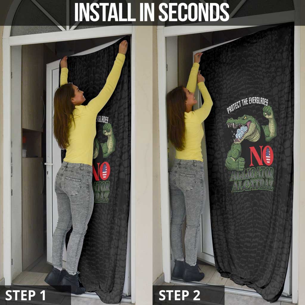 Protect The Everglades Door Cover Gator No Alligator Alcatraz - Wonder Print Shop