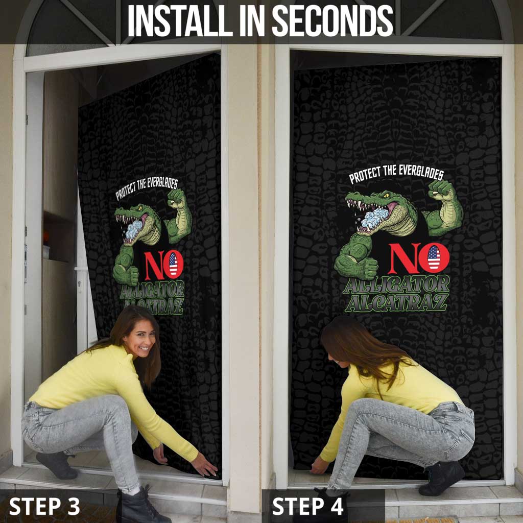 Protect The Everglades Door Cover Gator No Alligator Alcatraz - Wonder Print Shop