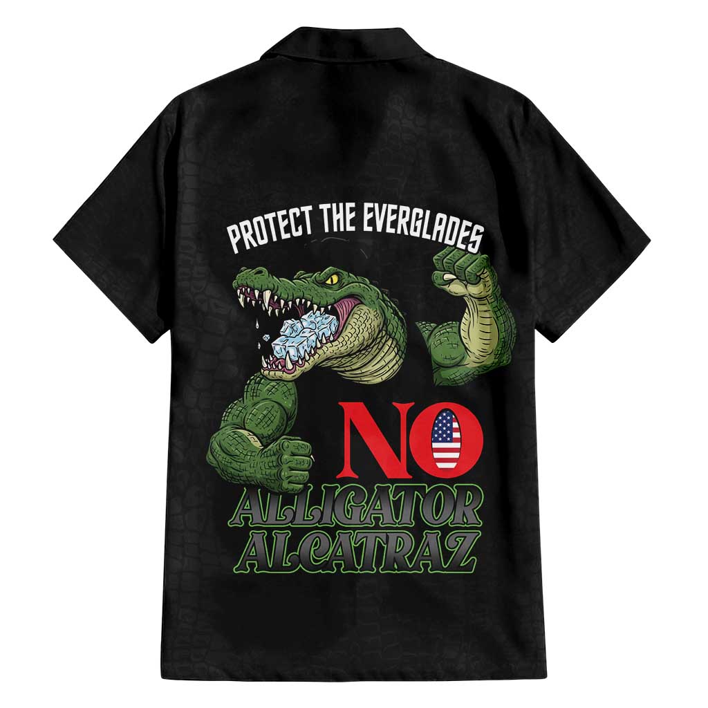 Protect The Everglades Family Matching Long Sleeve Bodycon Dress and Hawaiian Shirt Gator No Alligator Alcatraz - Wonder Print Shop