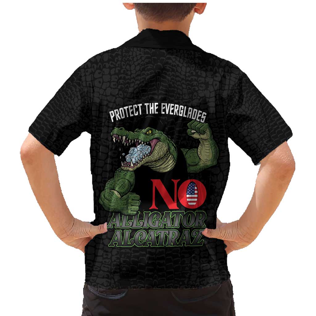 Protect The Everglades Family Matching Mermaid Dress and Hawaiian Shirt Gator No Alligator Alcatraz - Wonder Print Shop
