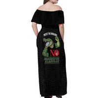 Protect The Everglades Family Matching Off Shoulder Maxi Dress and Hawaiian Shirt Gator No Alligator Alcatraz - Wonder Print Shop