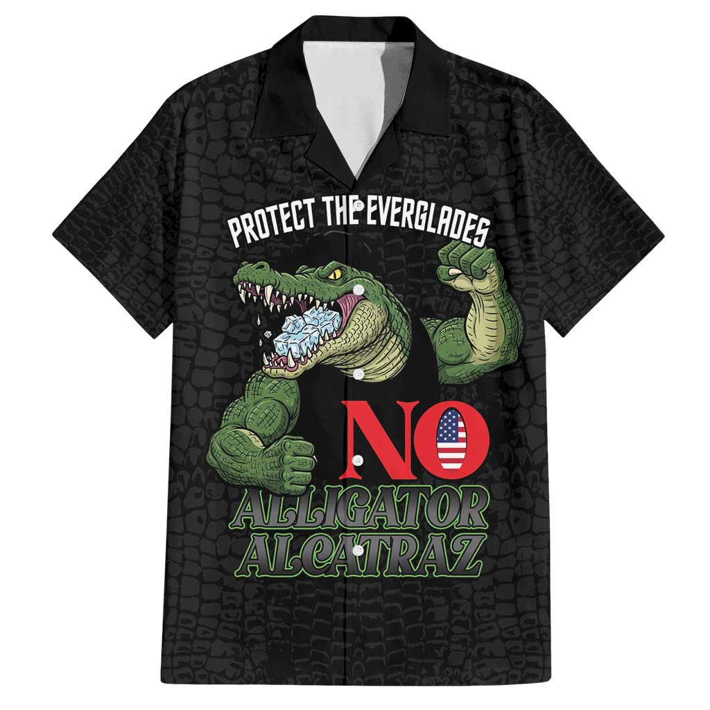 Protect The Everglades Family Matching Off Shoulder Short Dress and Hawaiian Shirt Gator No Alligator Alcatraz - Wonder Print Shop
