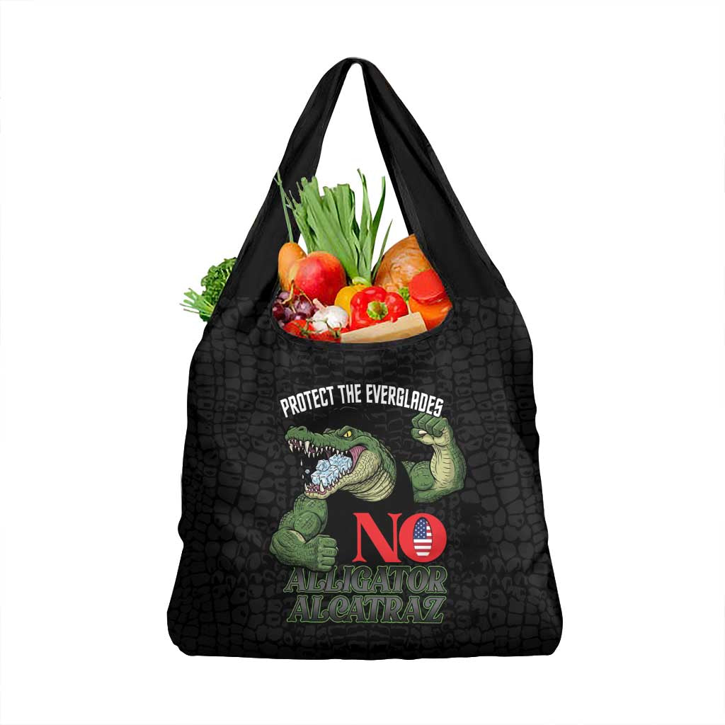 Protect The Everglades Grocery Bag Gator No Alligator Alcatraz - Wonder Print Shop