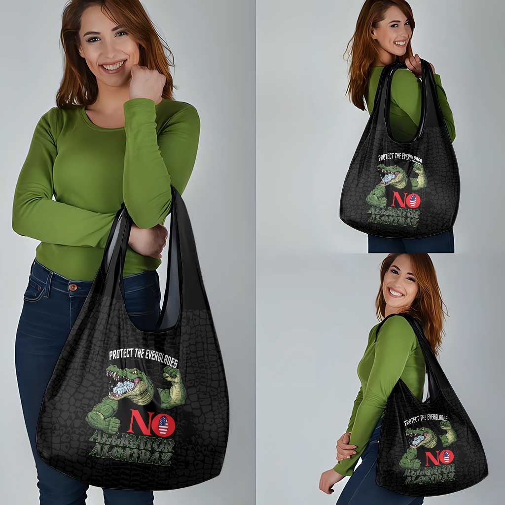 Protect The Everglades Grocery Bag Gator No Alligator Alcatraz - Wonder Print Shop