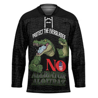 Protect The Everglades Hockey Jersey Gator No Alligator Alcatraz - Wonder Print Shop