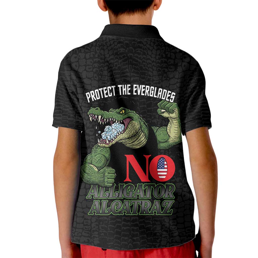 Protect The Everglades Kid Polo Shirt Gator No Alligator Alcatraz - Wonder Print Shop