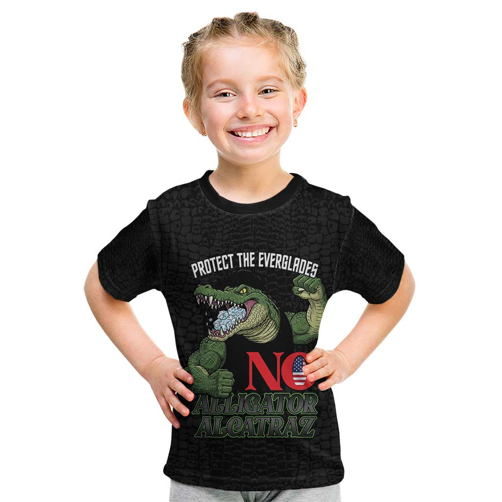 Protect The Everglades Kid T Shirt Gator No Alligator Alcatraz - Wonder Print Shop
