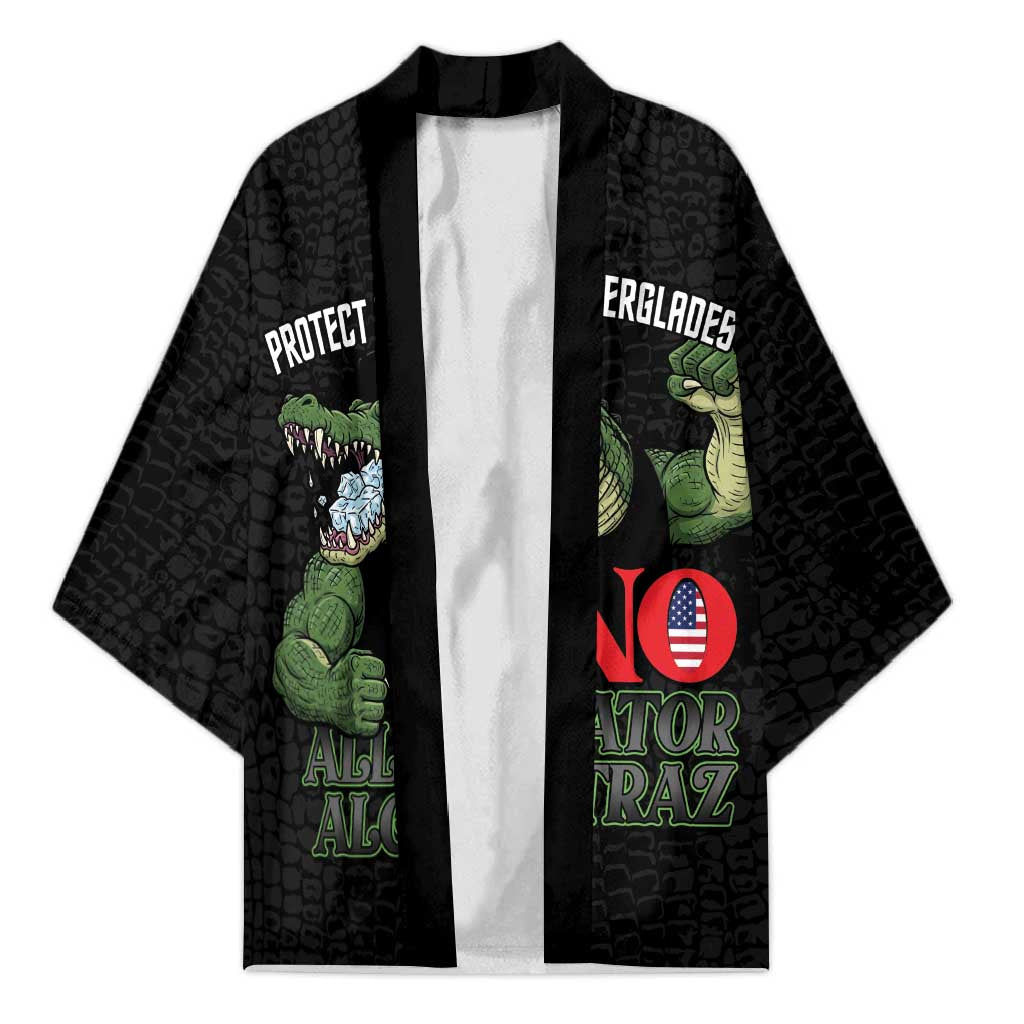 Protect The Everglades Kimono Gator No Alligator Alcatraz - Wonder Print Shop