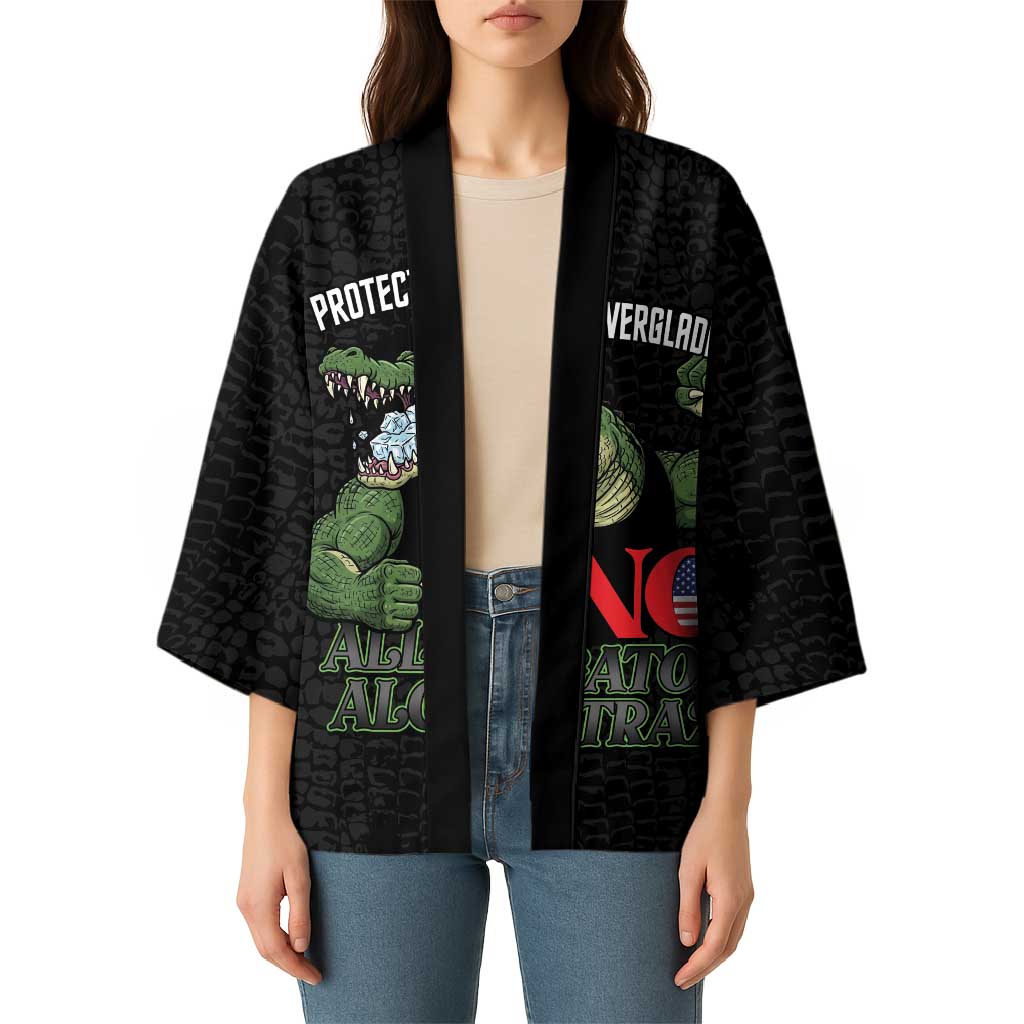 Protect The Everglades Kimono Gator No Alligator Alcatraz - Wonder Print Shop